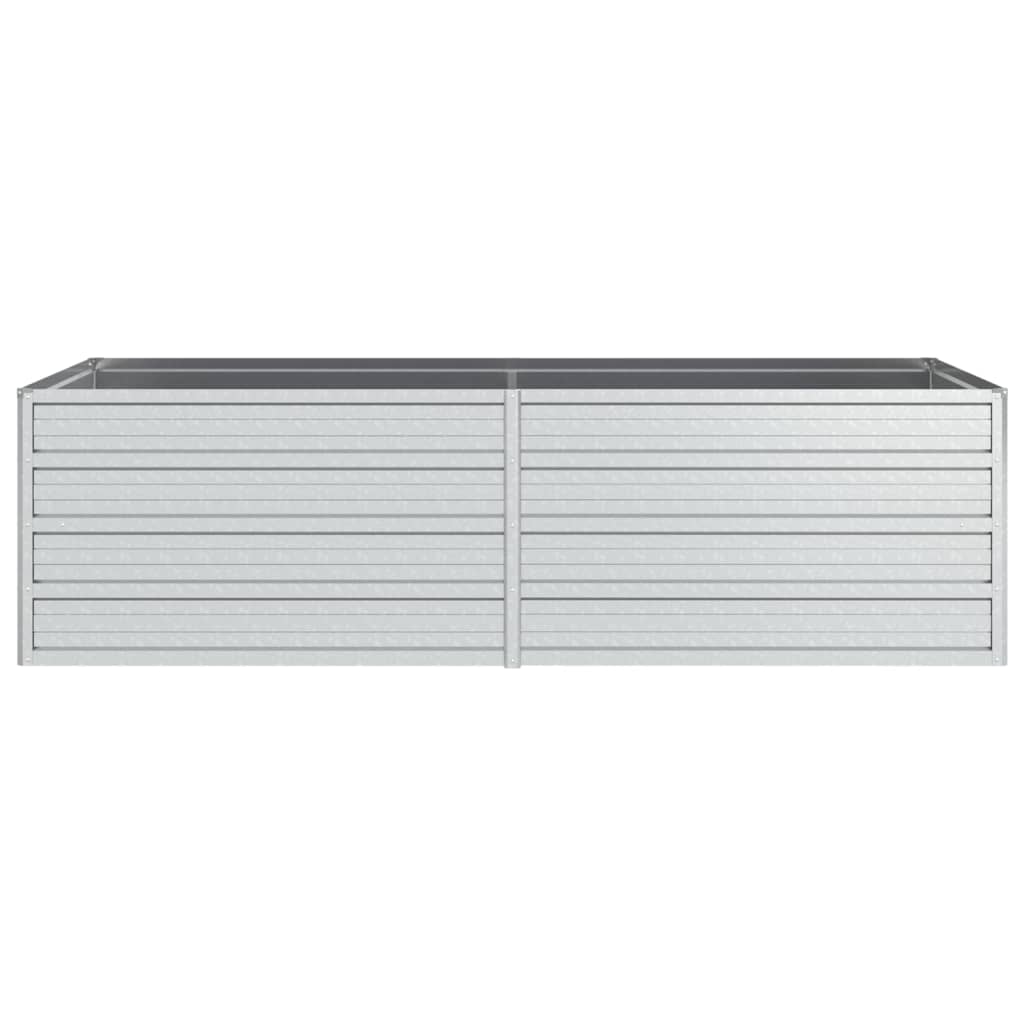 vidaXL Ζαρντινιέρα Υπερυψωμένη Ασημί 160x80x45 εκ. Γαλβανισμ. Χάλυβας