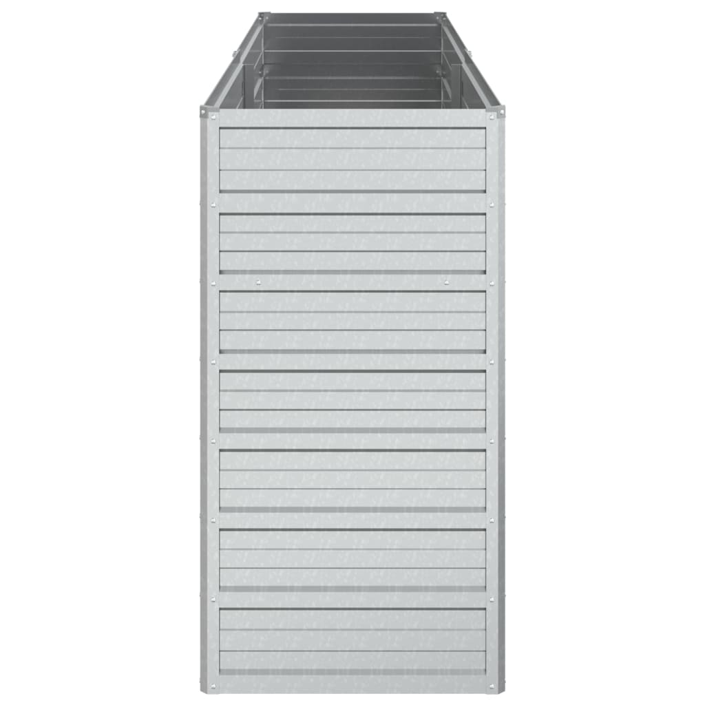 vidaXL Ζαρντινιέρα Υπερυψωμένη Ασημί 160x40x77 εκ. Γαλβανισμ. Χάλυβας