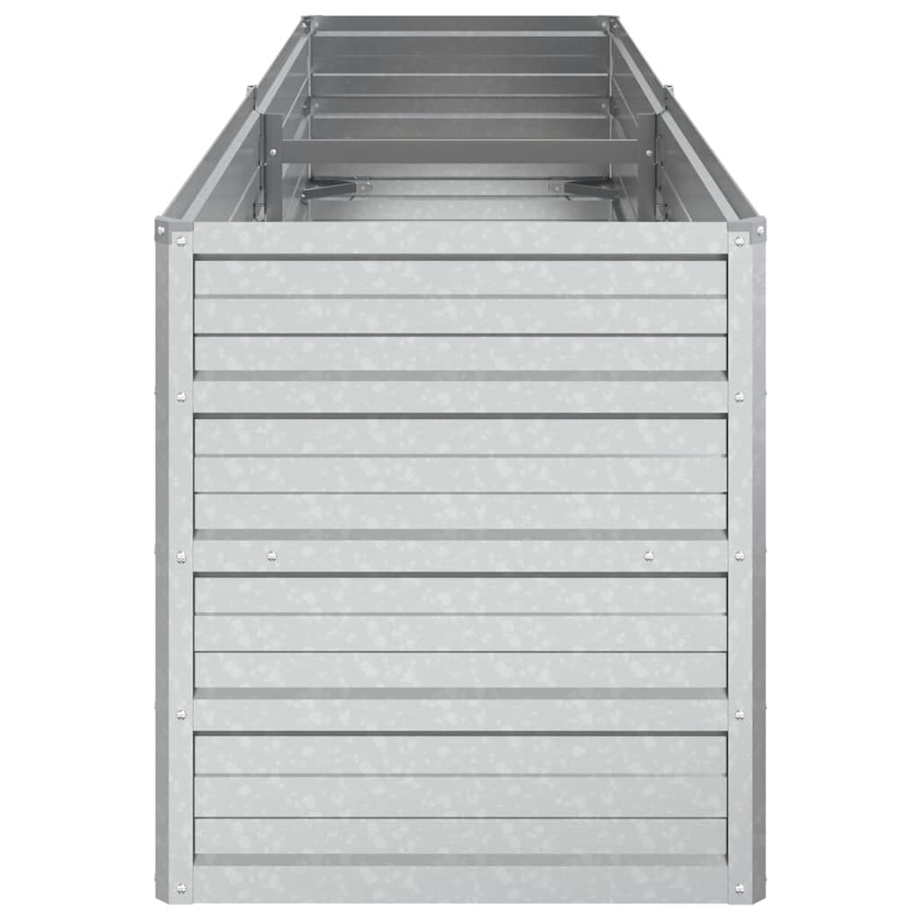 vidaXL Ζαρντινιέρα Υπερυψωμένη Ασημί 160x40x45 εκ. Γαλβανισμ. Χάλυβας