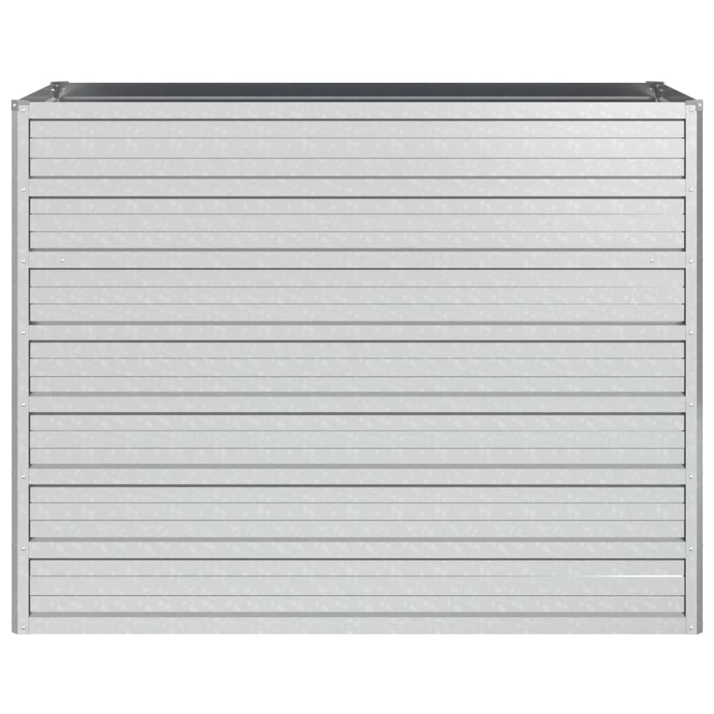 vidaXL Ζαρντινιέρα Υπερυψωμένη Ασημί 100x40x77 εκ. Γαλβανισμ. Χάλυβας