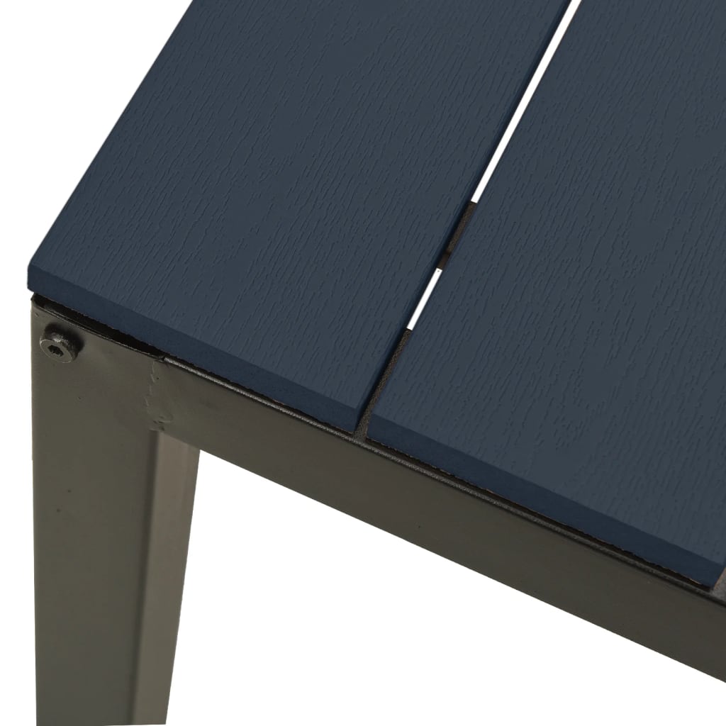 vidaXL Παγκάκι Κήπου 110 εκ. Μαύρο από Ατσάλι / WPC