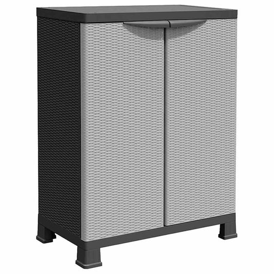 vidaXL Πλαστικό Ντουλάπι 68 x 39 x 92 εκ. με Σχεδιασμό σε Στυλ Ρατάν