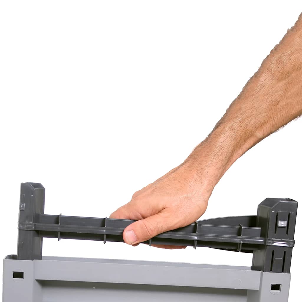 vidaXL Πλαστικό Ντουλάπι 68 x 39 x 92 εκ. με Σχεδιασμό σε Στυλ Ρατάν