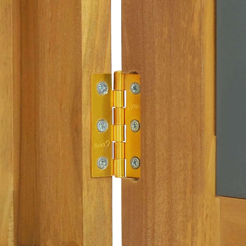 vidaXL Ντουλάπι Καθρέφτη 60 x 10 x 40 εκ. από Μασίφ Ξύλο Teak