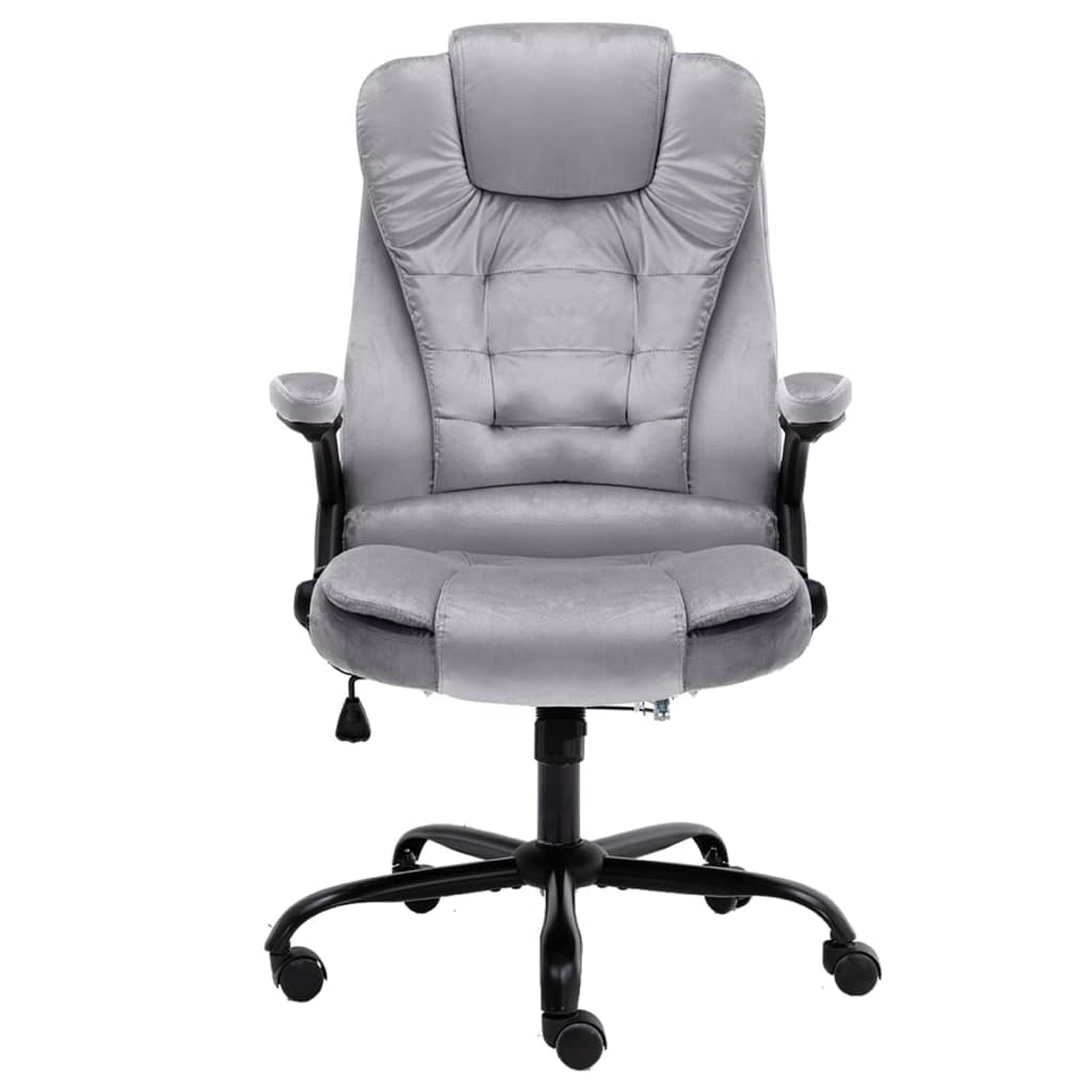 vidaXL Καρέκλα Γραφείου Ανοιχτό Γκρι Βελούδινη