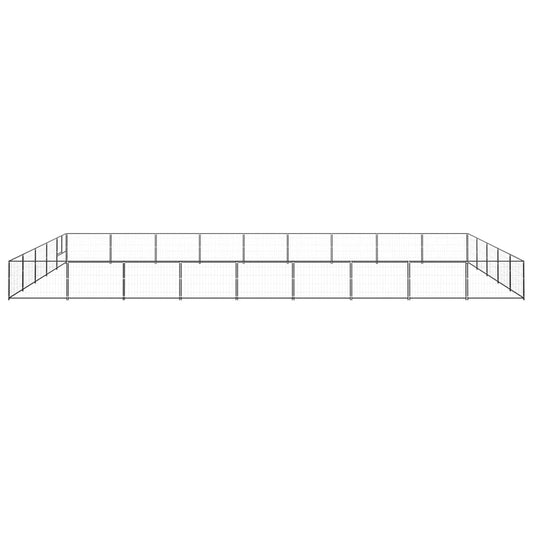 vidaXL Σπιτάκι Σκύλου Μαύρο 45 μ² Ατσάλινο