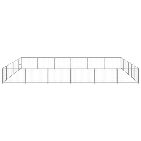 vidaXL Σπιτάκι Σκύλου Ασημί 36 μ² Ατσάλινο