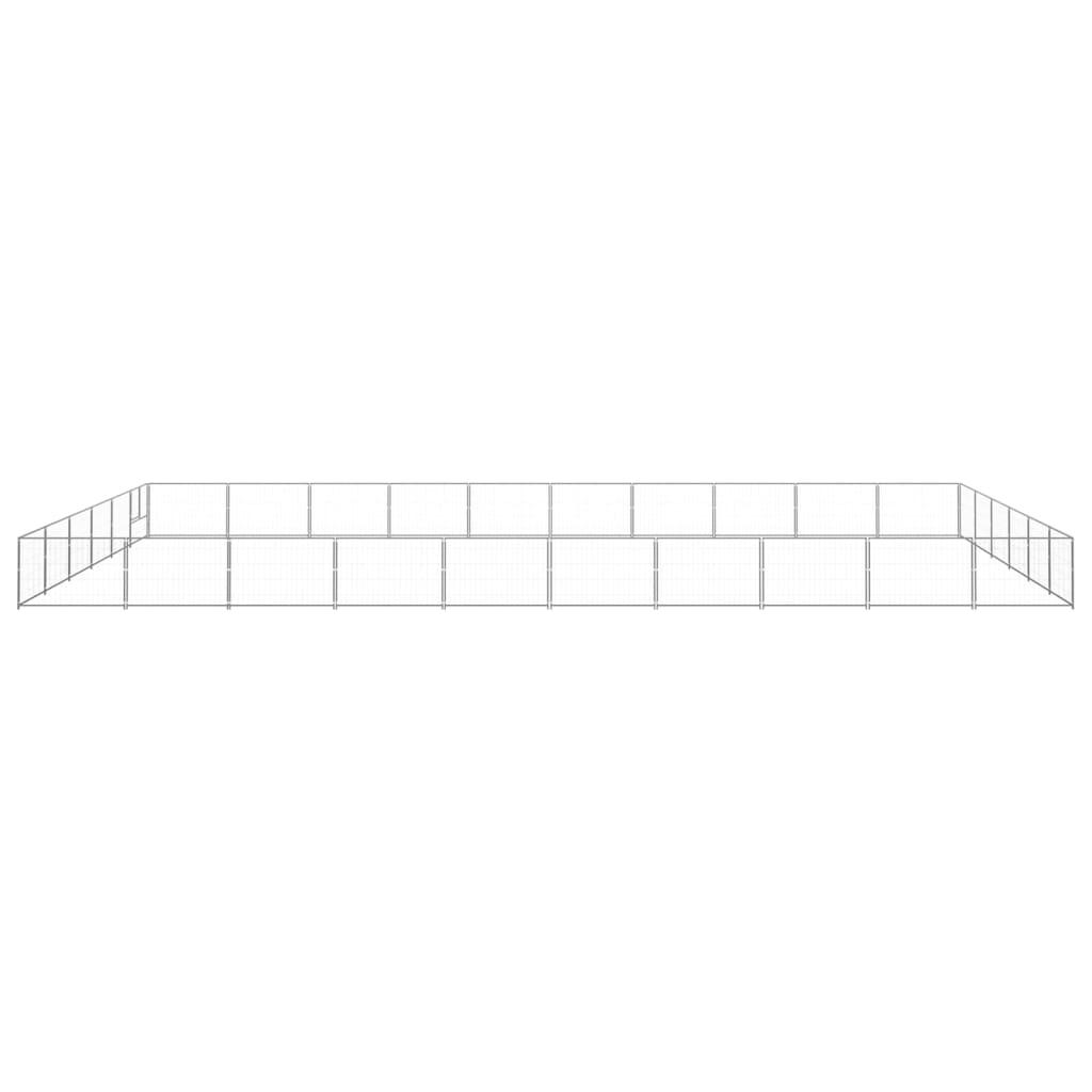 vidaXL Σπιτάκι Σκύλου Ασημί 60 μ² Ατσάλινο