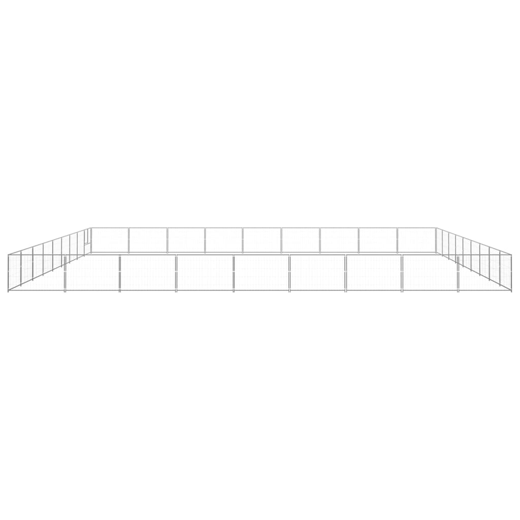 vidaXL Σπιτάκι Σκύλου Ασημί 81 μ² Ατσάλινο