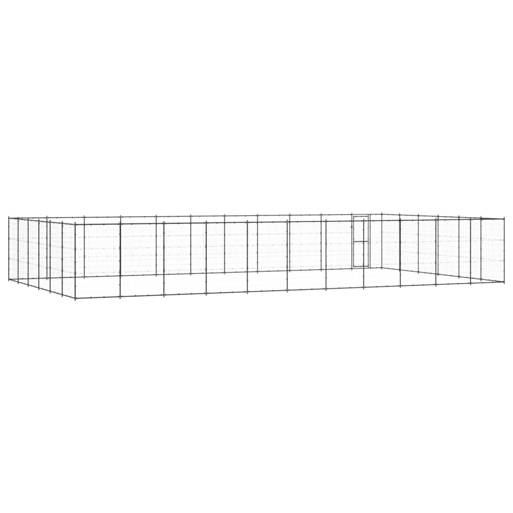 vidaXL Κλουβί Σκύλου Εξωτερικού Χώρου 79,86 μ² από Ατσάλι