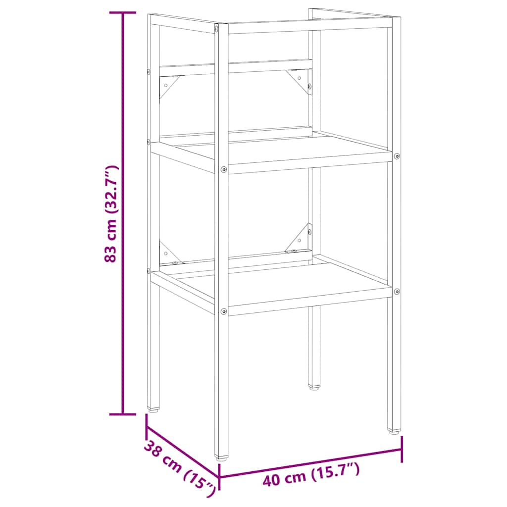 vidaXL Έπιπλο Μπάνιου Λευκό 40 x 38 x 83 εκ. Σιδερένιο