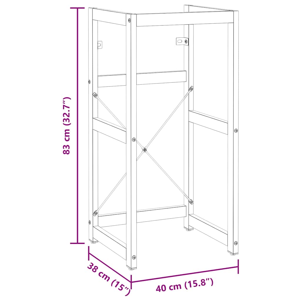 vidaXL Έπιπλο Μπάνιου Λευκό 40 x 38 x 83 εκ. Σιδερένιο
