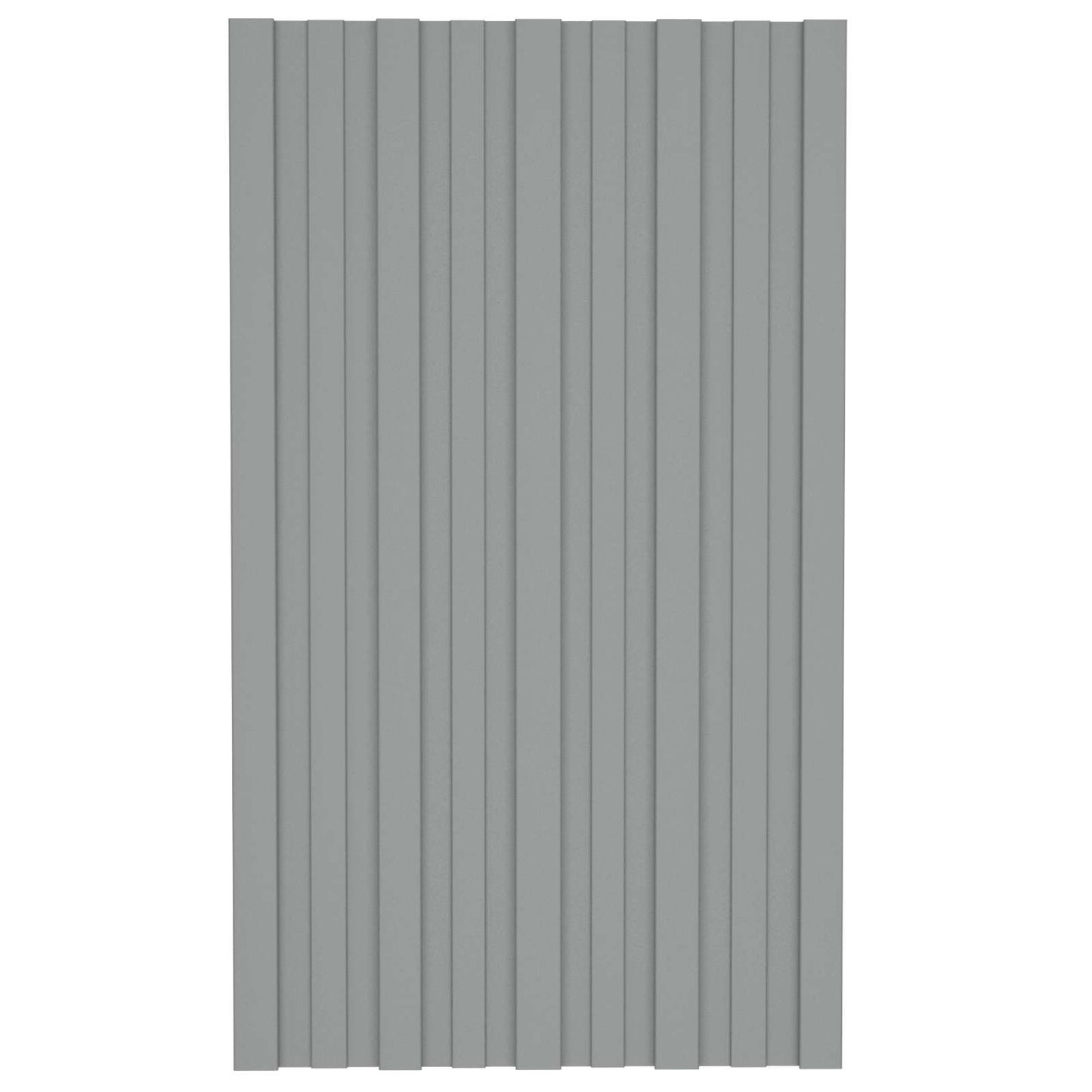 vidaXL Πάνελ οροφής 12 pcs Γκρι 80 x 45 cm Γαλβανισμένος χάλυβας