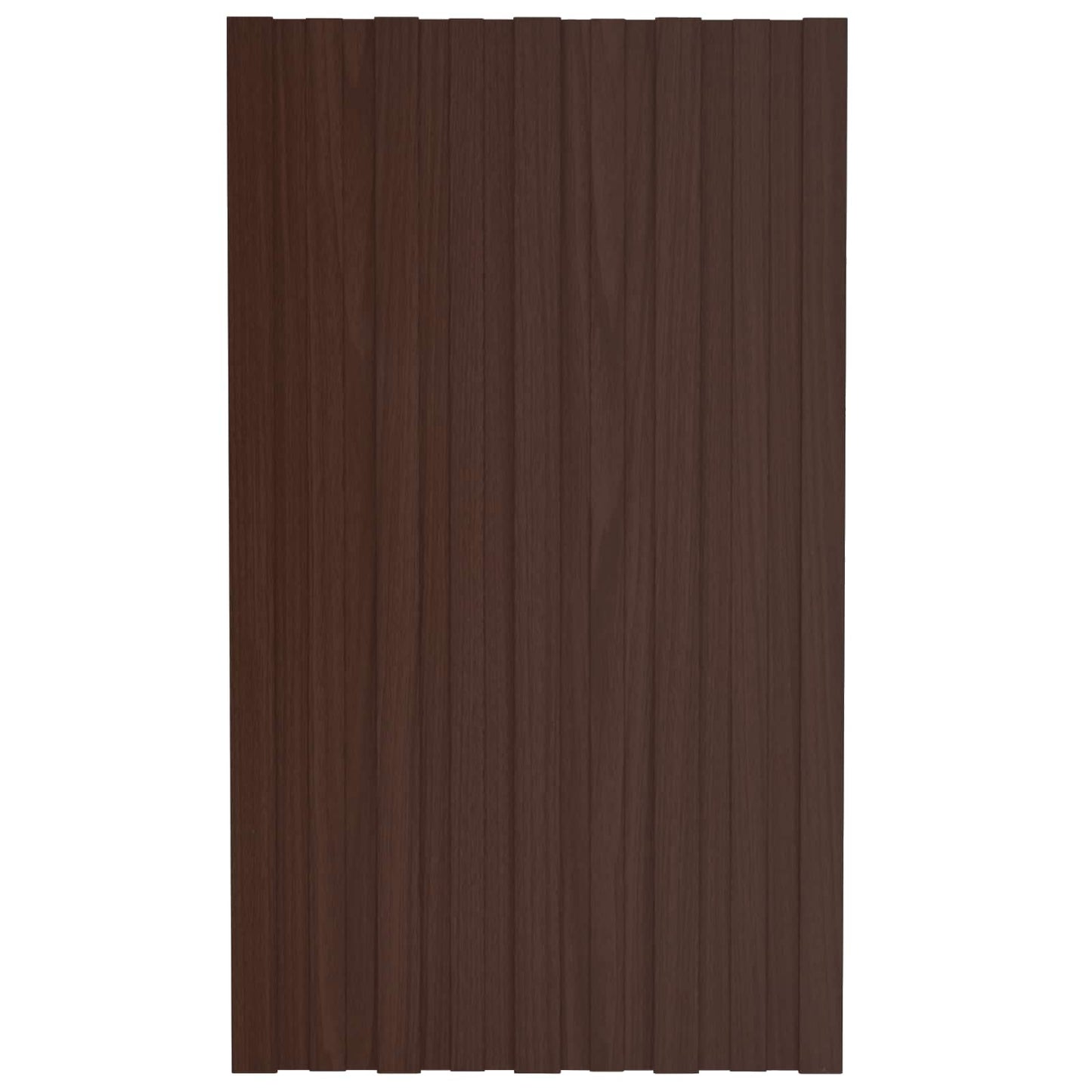 vidaXL Πάνελ οροφής 12 pcs Καφέ 80 x 45 cm Γαλβανισμένος χάλυβας