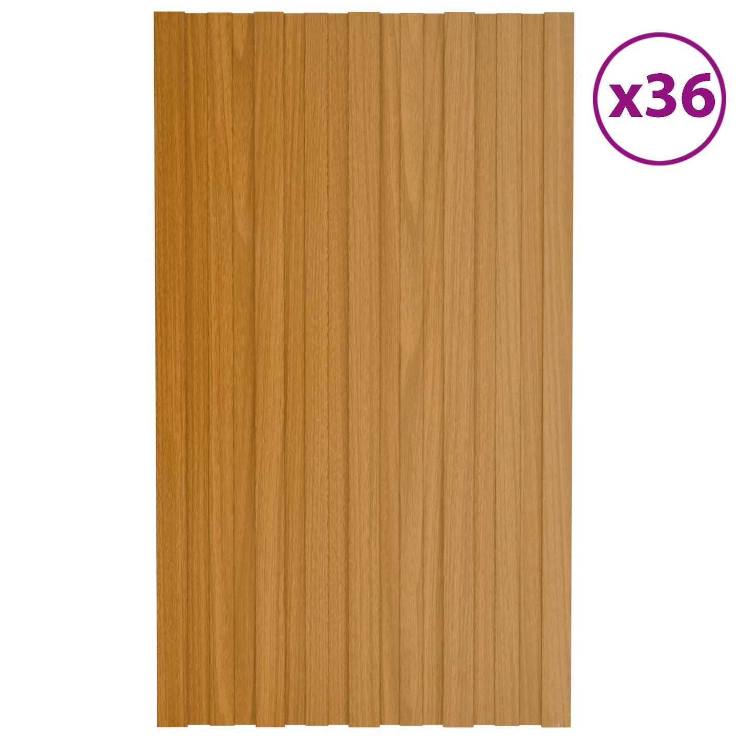 vidaXL Πάνελ οροφής 36 pcs Φυσικό 80 x 45 cm Γαλβανισμένος χάλυβας