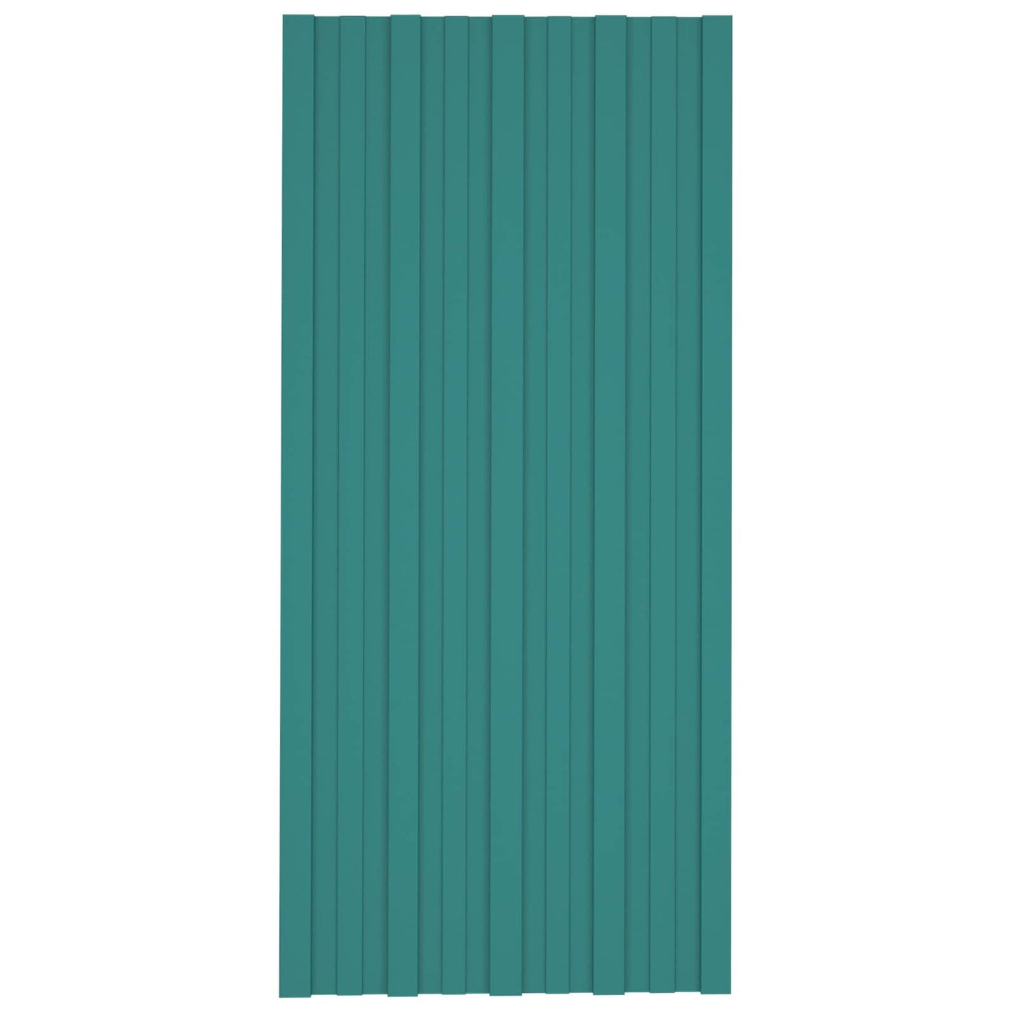 vidaXL Πάνελ οροφής 12 pcs Πράσινο 100 x 45 cm Γαλβανισμένος χάλυβας