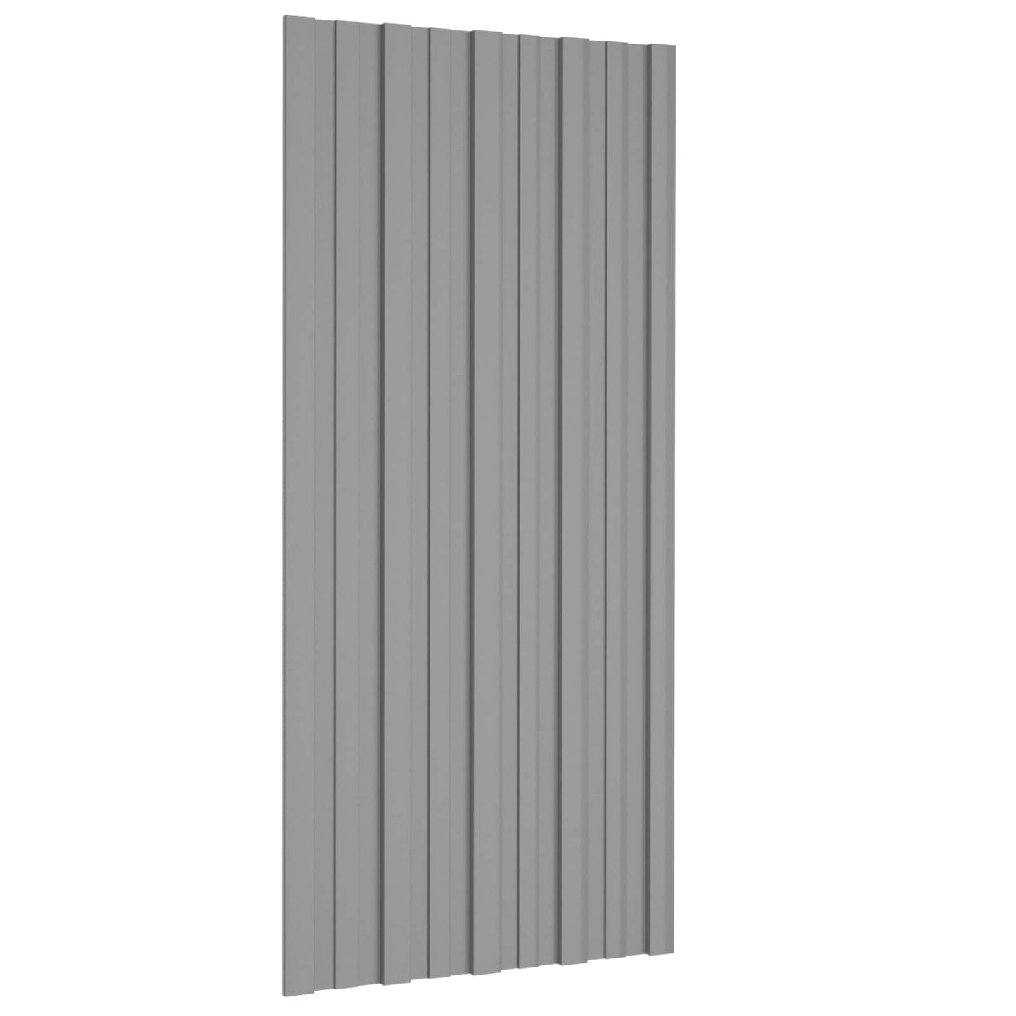 vidaXL Πάνελ οροφής 12 pcs Γκρι 100 x 45 cm Γαλβανισμένος χάλυβας