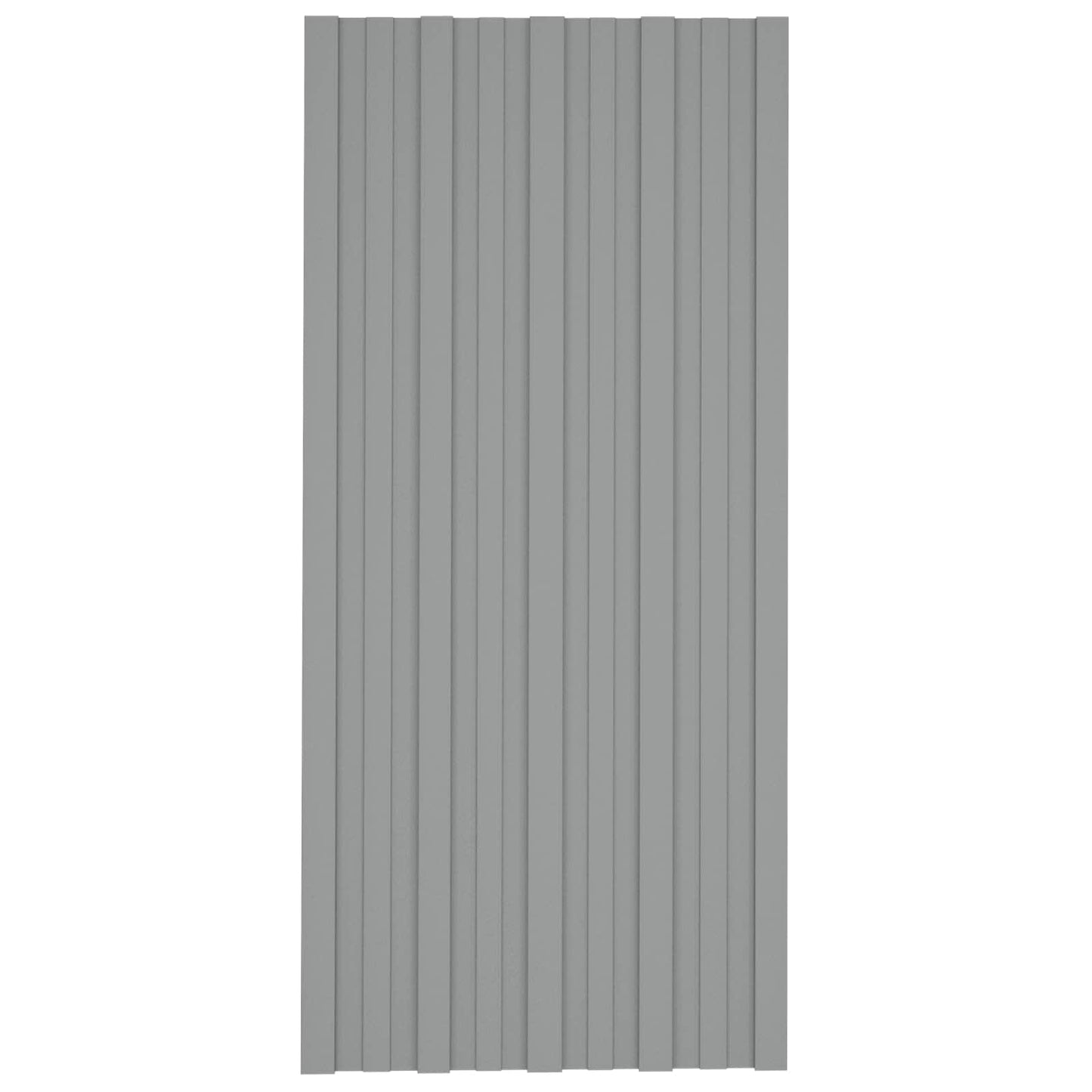 vidaXL Πάνελ οροφής 12 pcs Γκρι 100 x 45 cm Γαλβανισμένος χάλυβας