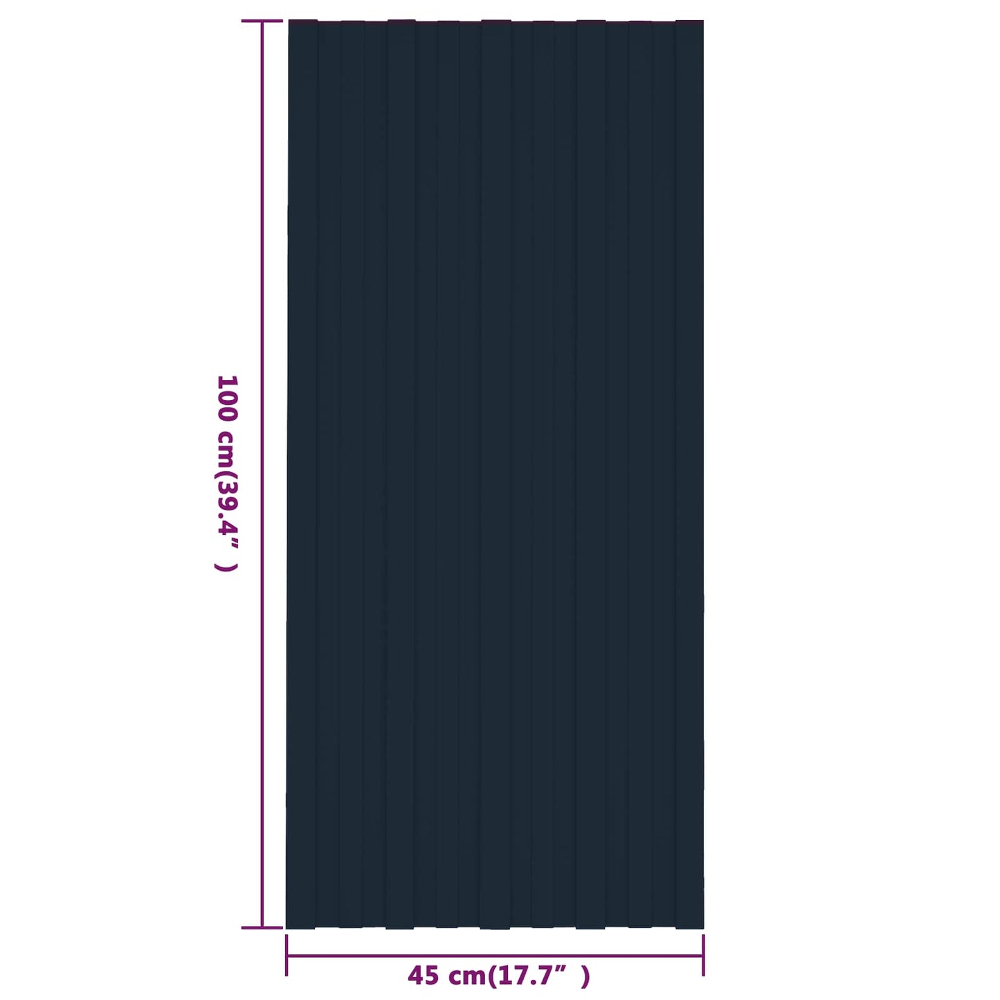 vidaXL Πάνελ οροφής 12 pcs Ανθρακί 100 x 45 cm Γαλβανισμένος χάλυβας
