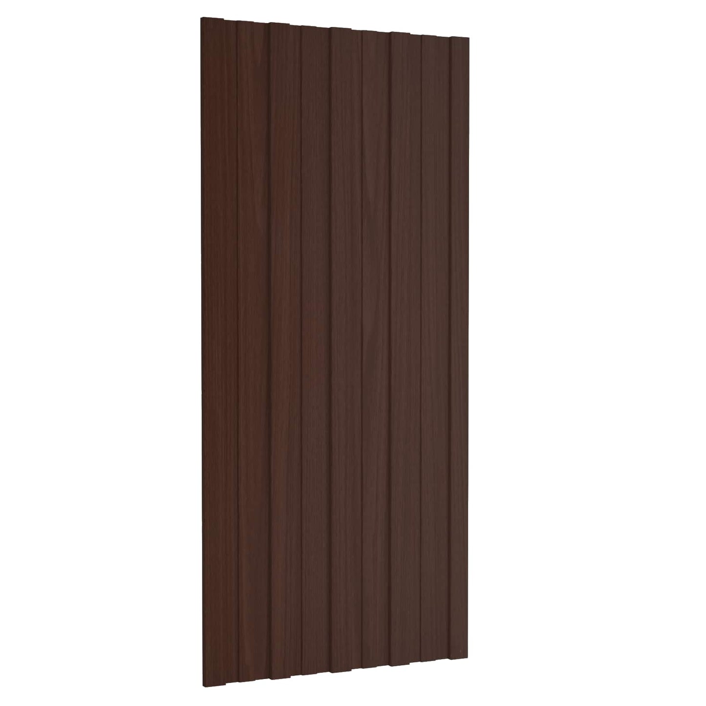 vidaXL Πάνελ οροφής 12 pcs Καφέ 100 x 45 cm Γαλβανισμένος χάλυβας