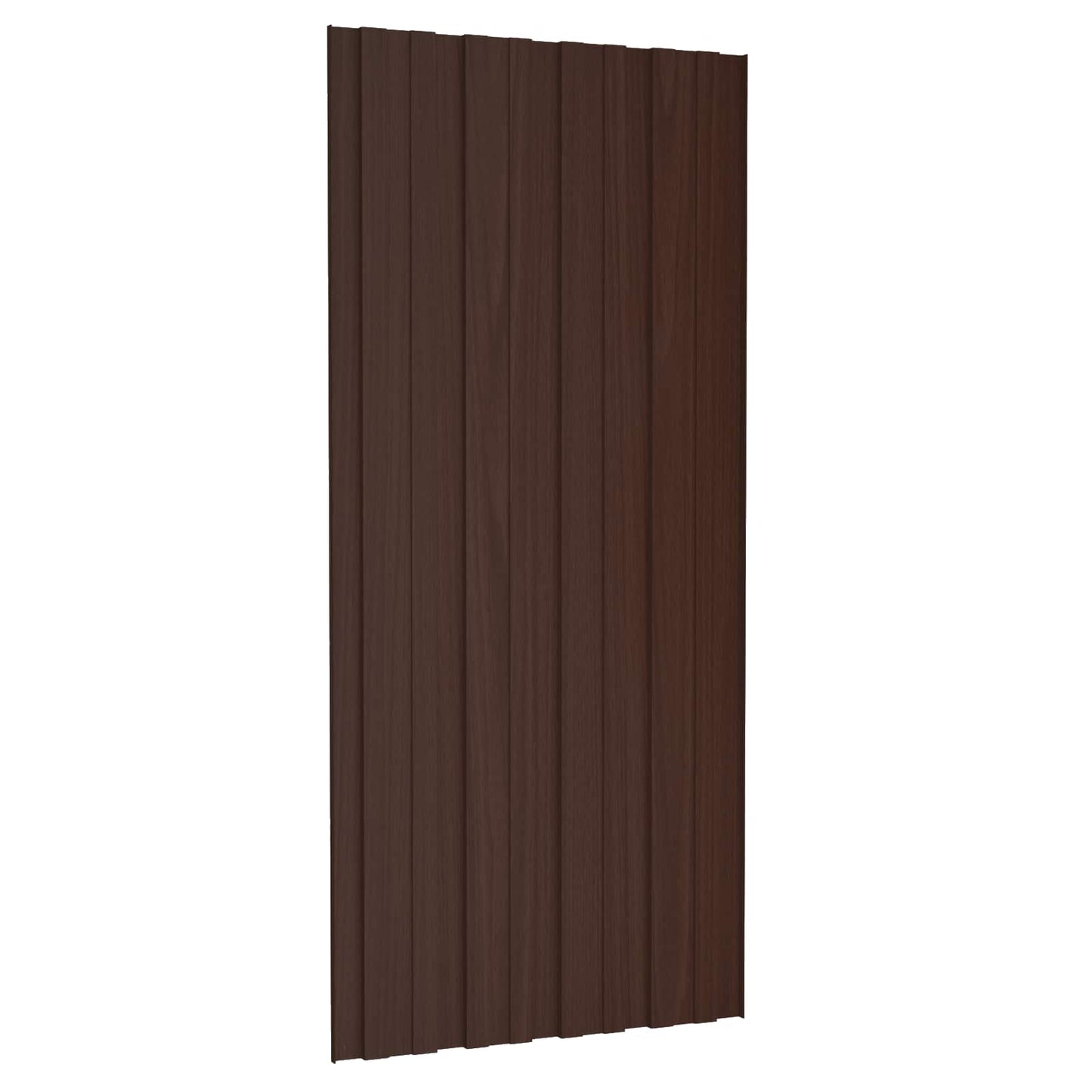 vidaXL Πάνελ οροφής 12 pcs Καφέ 100 x 45 cm Γαλβανισμένος χάλυβας