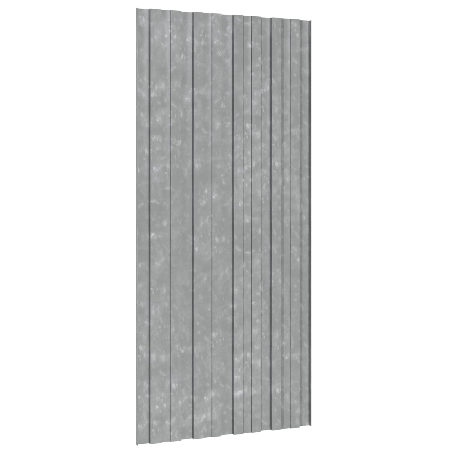 vidaXL Πάνελ οροφής 12 pcs Ασημί 100 x 45 cm Γαλβανισμένος χάλυβας
