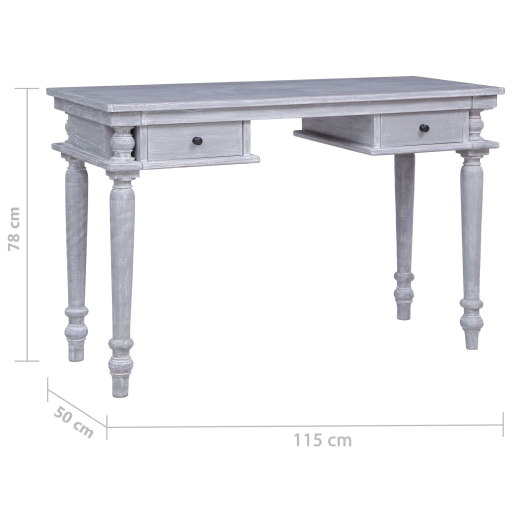 vidaXL Γραφείο 115 x 50 x 78 εκ. από Μασίφ Μαόνι