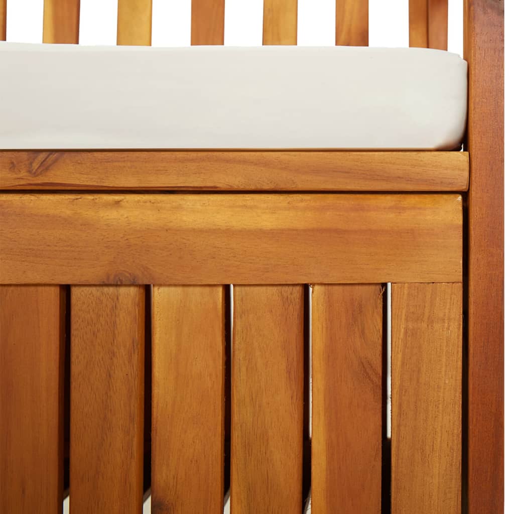 vidaXL Πάγκος Αποθήκευσης 148 εκ. από Μασίφ Ξύλο Ακακίας Με Μαξιλάρι