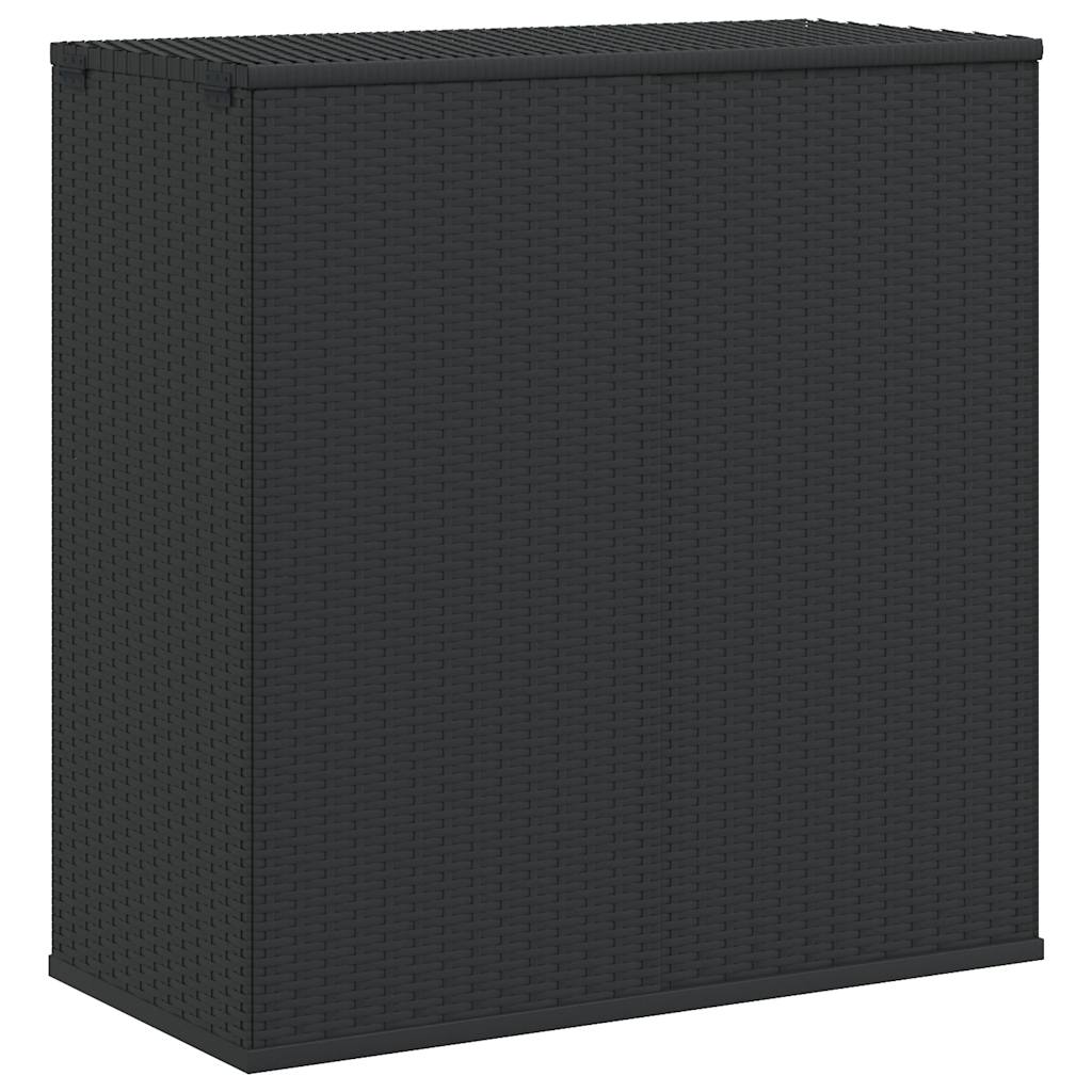 vidaXL Κουτί Μαξιλαριού Κήπου Μαύρο 100x49x103,5 εκ. Ρατάν Πολυαιθ.