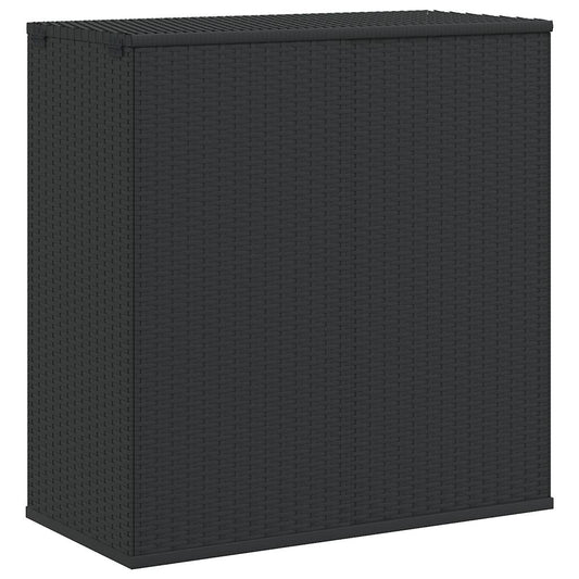 vidaXL Κουτί Μαξιλαριού Κήπου Μαύρο 100x49x103,5 εκ. Ρατάν Πολυαιθ.