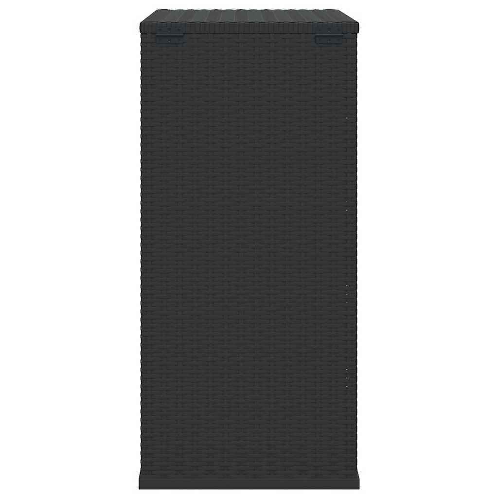 vidaXL Κουτί Μαξιλαριού Κήπου Μαύρο 100x49x103,5 εκ. Ρατάν Πολυαιθ.