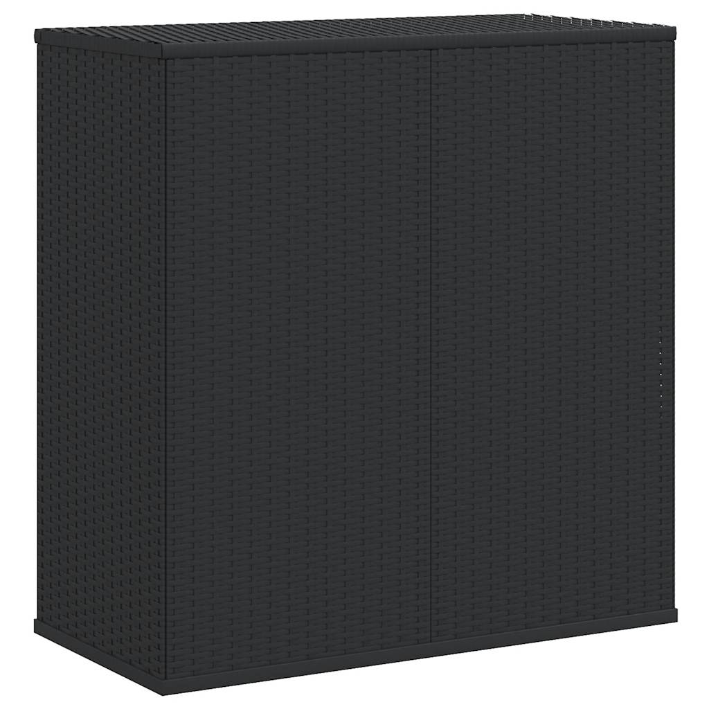 vidaXL Κουτί Μαξιλαριού Κήπου Μαύρο 100x49x103,5 εκ. Ρατάν Πολυαιθ.