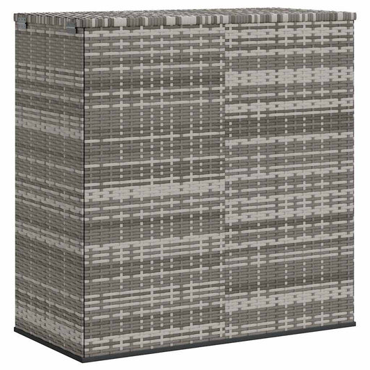 vidaXL Κουτί Μαξιλαριού Κήπου Γκρι 100x49x103,5 εκ. Ρατάν Πολυαιθ.