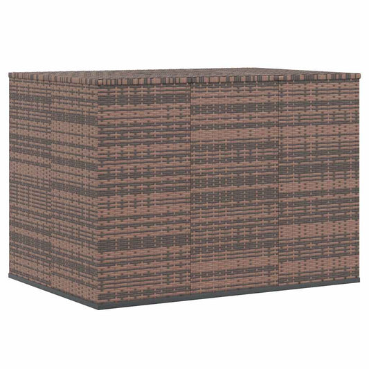 vidaXL Κουτί Μαξιλαριού Κήπου Καφέ 145x100x103 εκ. Ρατάν Πολυαιθ.