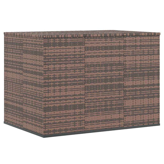 vidaXL Κουτί Μαξιλαριού Κήπου Καφέ 145x100x103 εκ. Ρατάν Πολυαιθ.