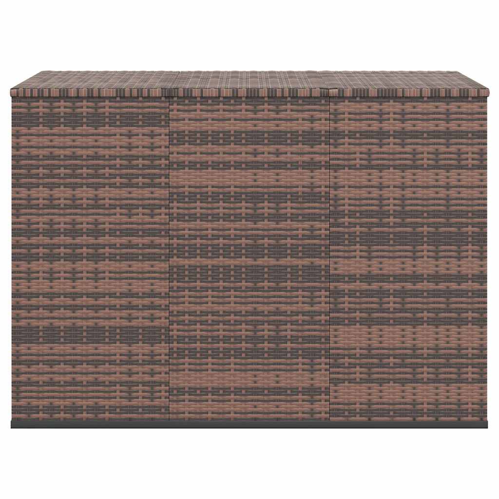 vidaXL Κουτί Μαξιλαριού Κήπου Καφέ 145x100x103 εκ. Ρατάν Πολυαιθ.