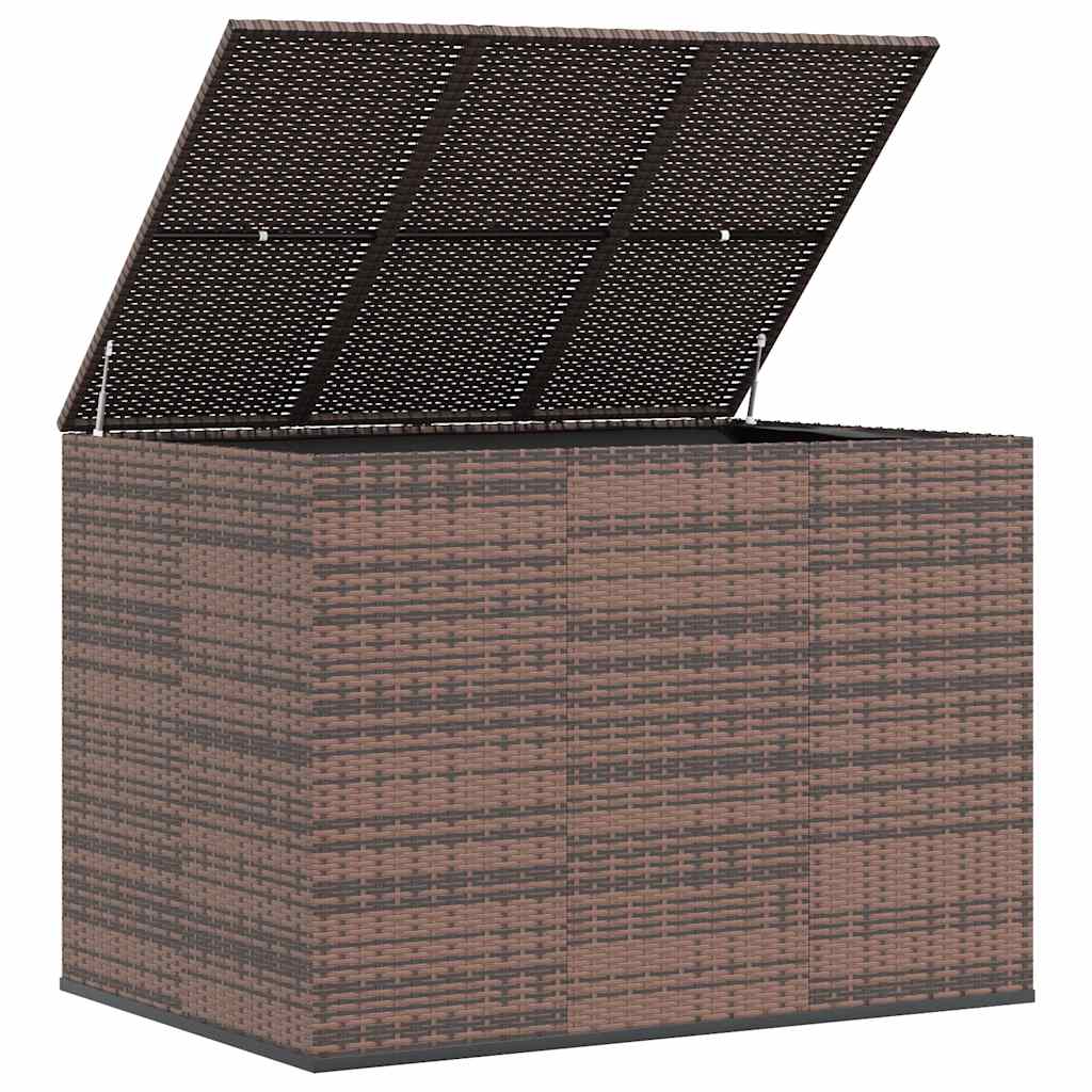 vidaXL Κουτί Μαξιλαριού Κήπου Καφέ 145x100x103 εκ. Ρατάν Πολυαιθ.
