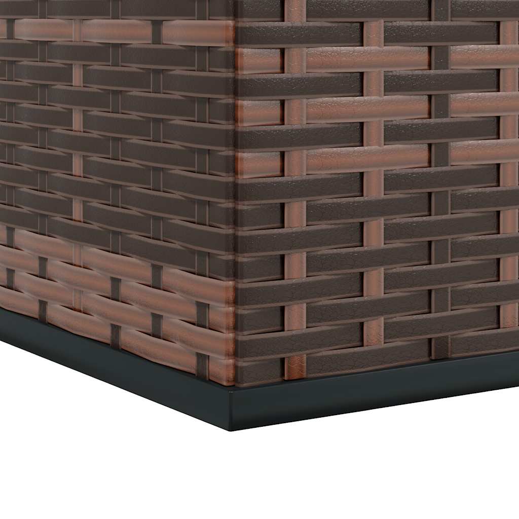 vidaXL Κουτί Μαξιλαριού Κήπου Καφέ 145x100x103 εκ. Ρατάν Πολυαιθ.