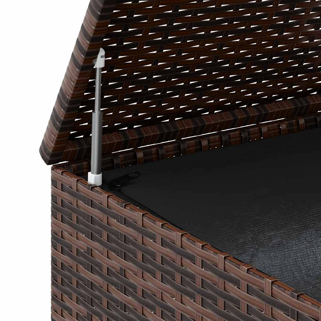 vidaXL Κουτί Μαξιλαριού Κήπου Καφέ 145x100x103 εκ. Ρατάν Πολυαιθ.