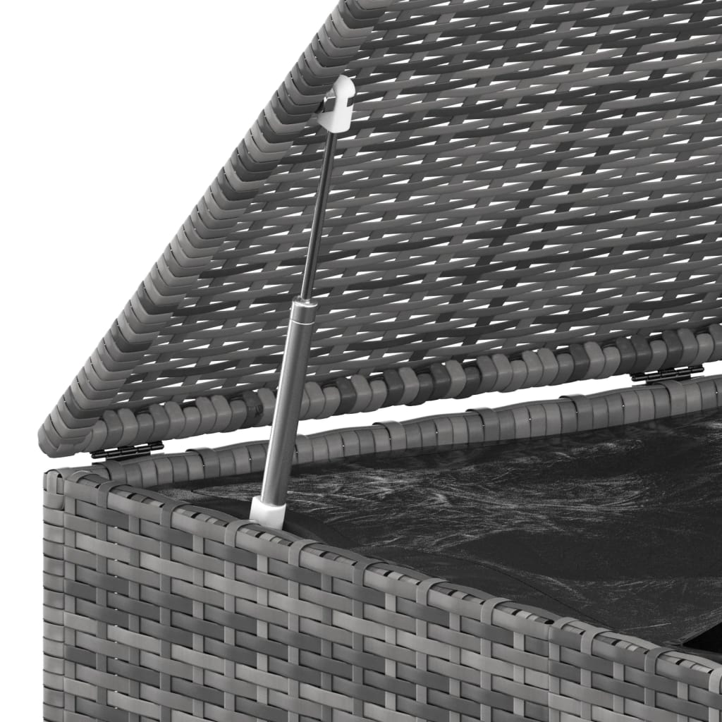 vidaXL Κουτί Μαξιλαριού Κήπου Γκρι 145x100x103 εκ. Ρατάν Πολυαιθ.
