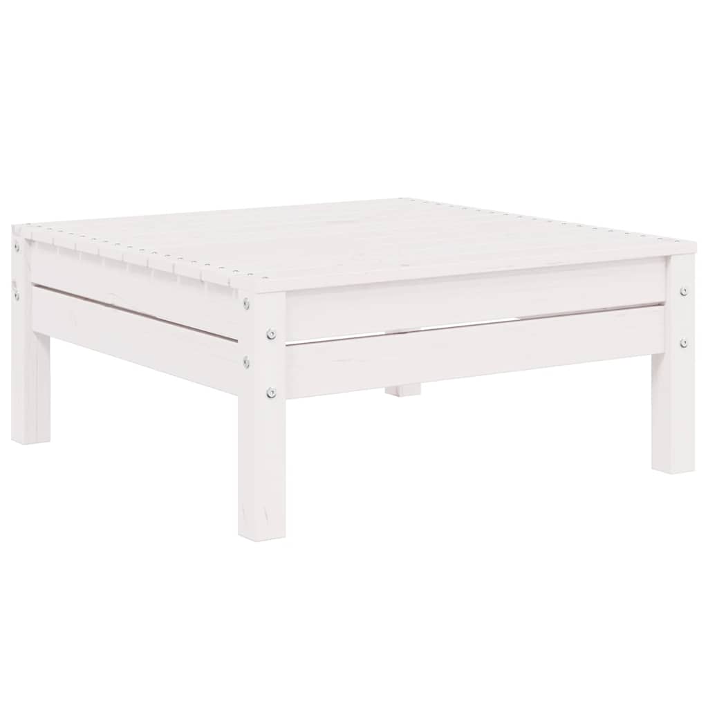 vidaXL Σαλόνι Κήπου Σετ 3 τεμ Λευκό από Μασίφ Ξύλο Πεύκου με Μαξιλάρια