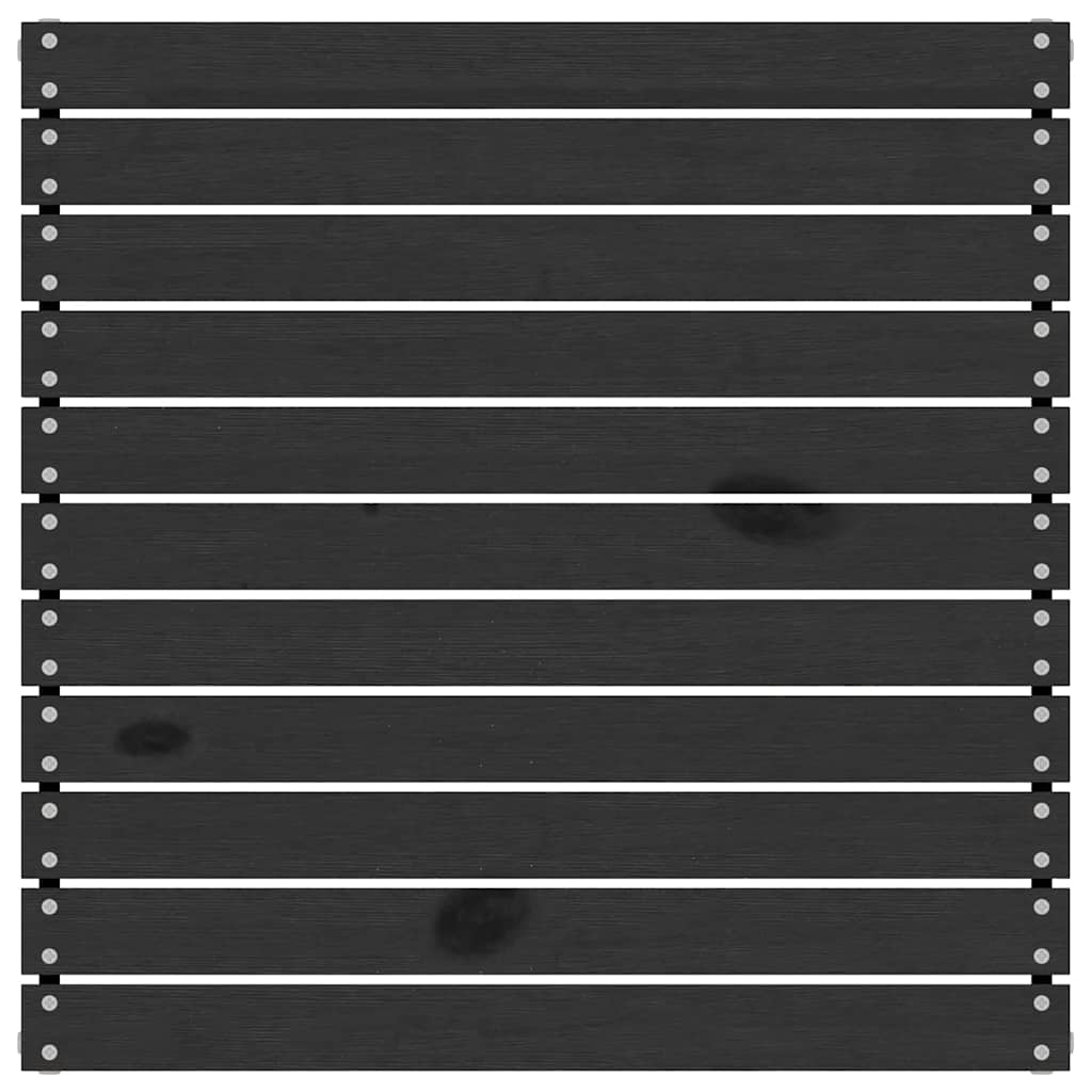 vidaXL Σαλόνι Κήπου Σετ 3 Τεμαχίων Μαύρο Μασίφ Ξύλο Πεύκου & Μαξιλάρια