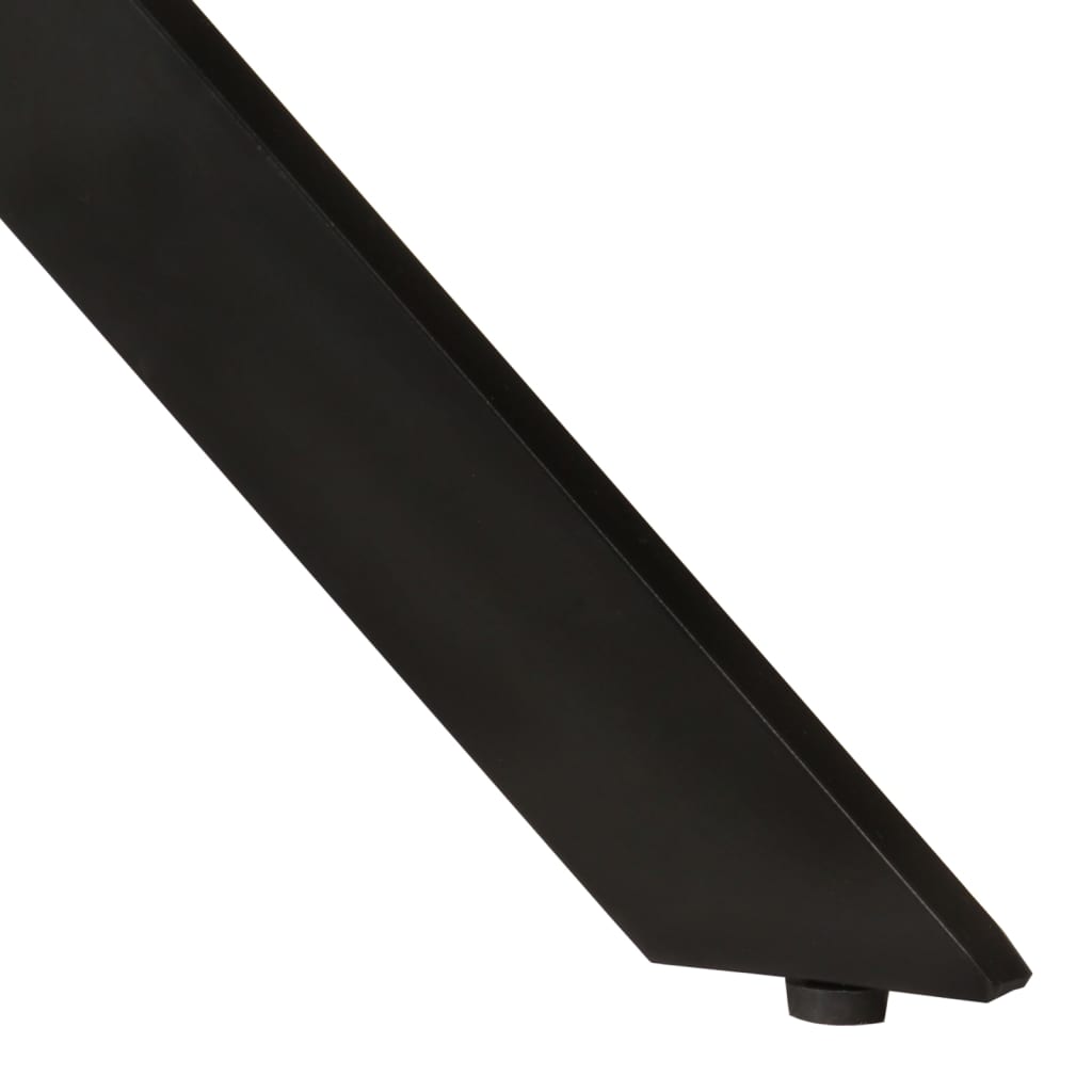 vidaXL Τραπεζαρία Ø 110x78 εκ. από Μασίφ Ξύλο Μάνγκο και Ατσάλι