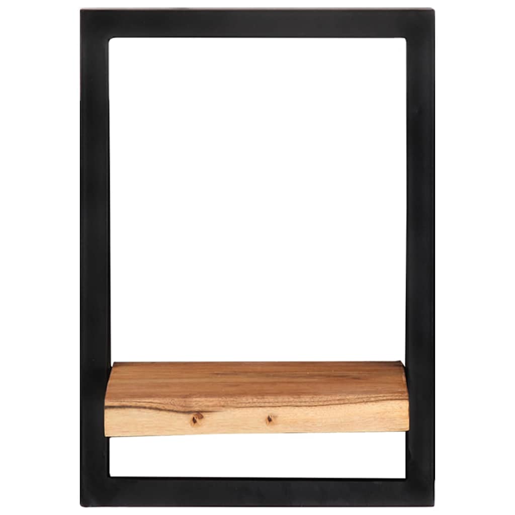 vidaXL Ράφια Τοίχου 2 Τεμ. 25x25x35 εκ. Μασίφ Ξύλο Ακακίας & Ατσάλι