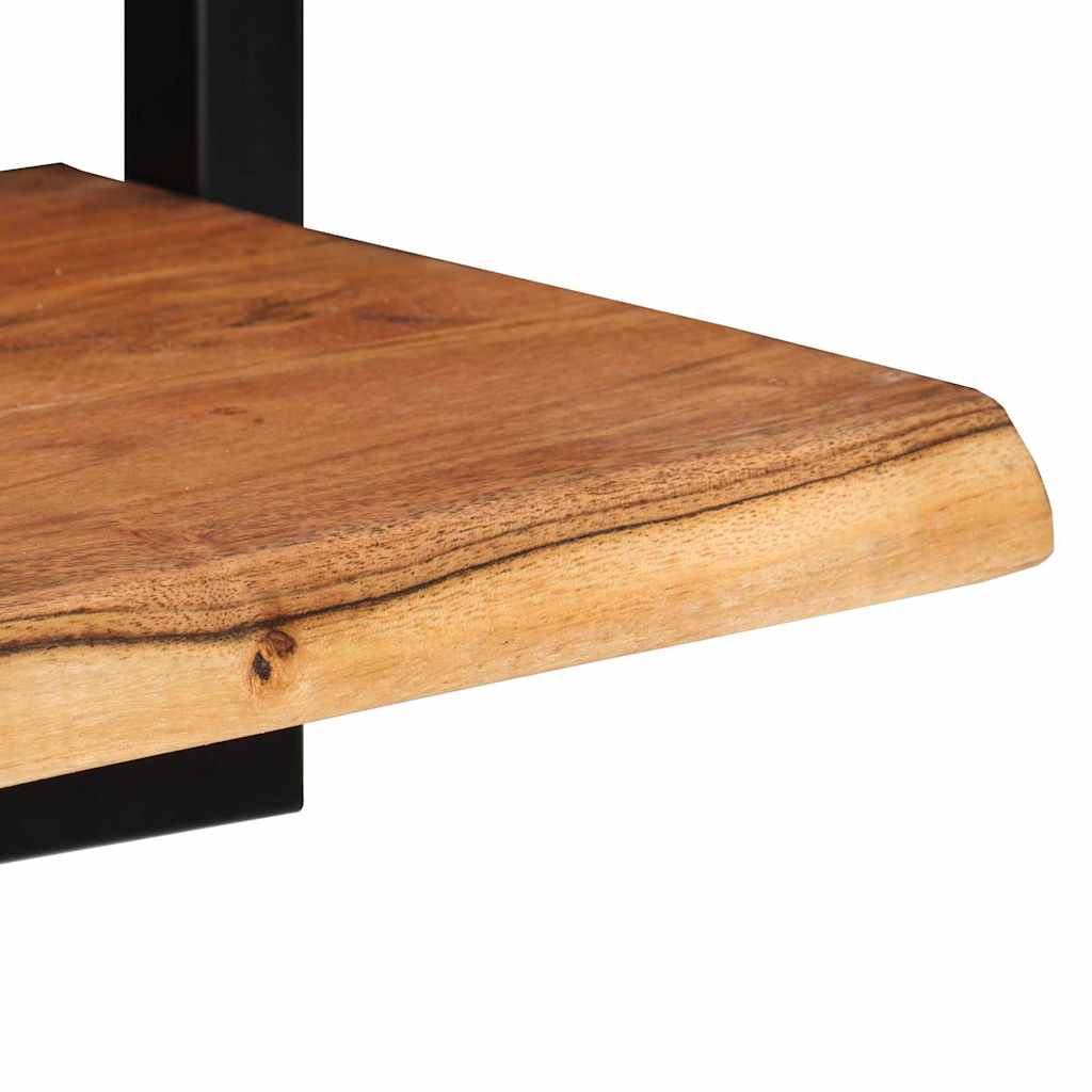vidaXL Ράφια Τοίχου 2 Τεμ. 25x25x35 εκ. Μασίφ Ξύλο Ακακίας & Ατσάλι