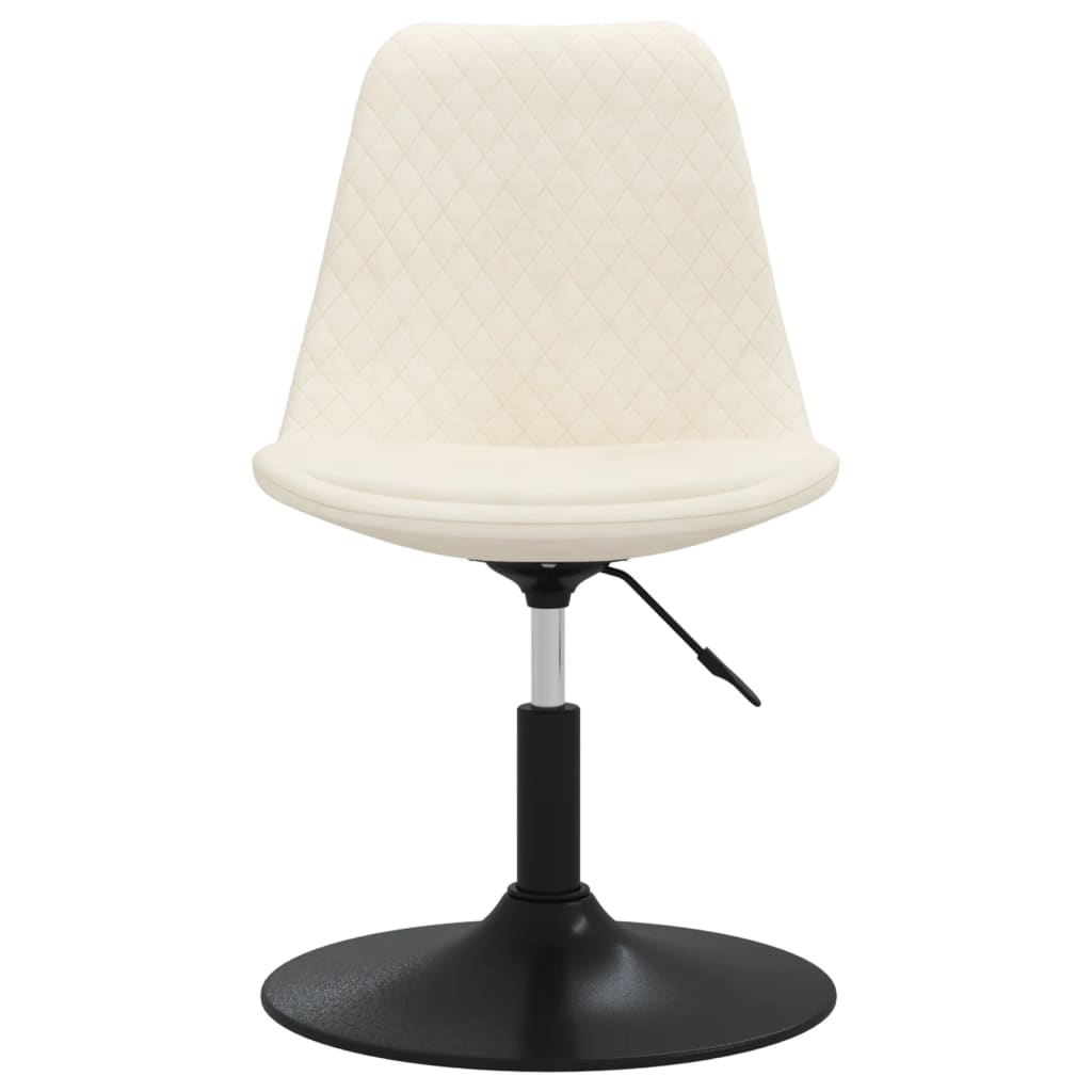 vidaXL Καρέκλες Τραπεζαρίας Περιστρεφόμενες 4 τεμ. Κρεμ Βελούδινες