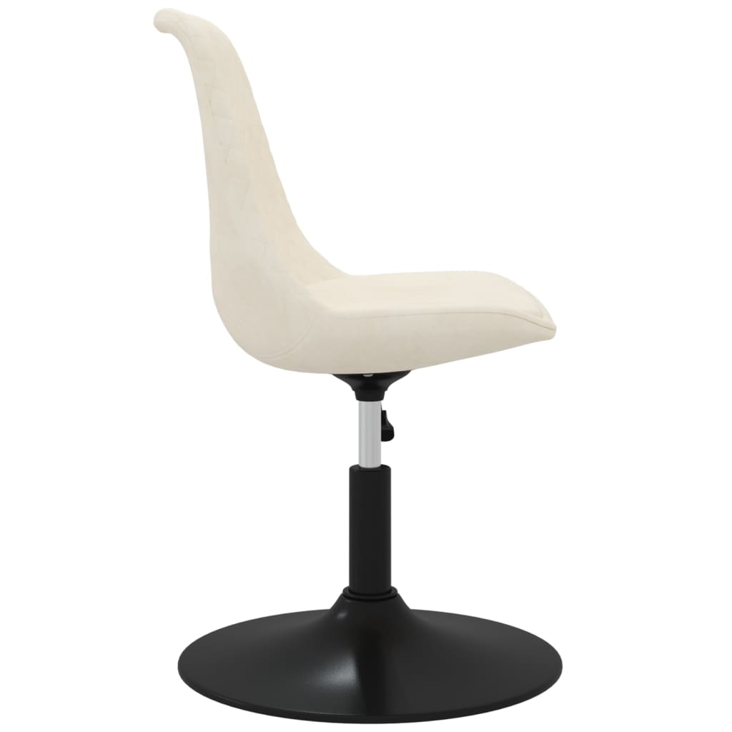 vidaXL Καρέκλες Τραπεζαρίας Περιστρεφόμενες 4 τεμ. Κρεμ Βελούδινες