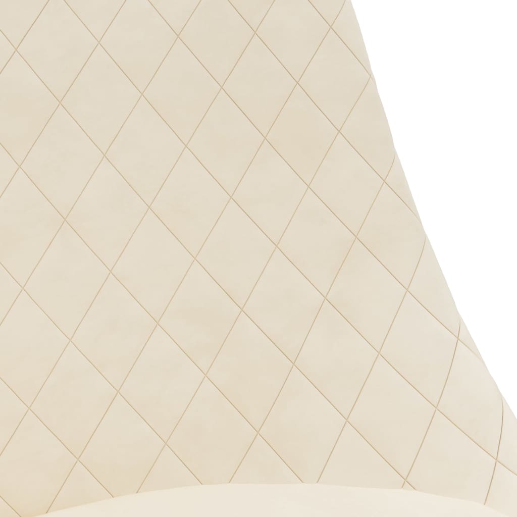 vidaXL Καρέκλες Τραπεζαρίας Περιστρεφόμενες 4 τεμ. Κρεμ Βελούδινες