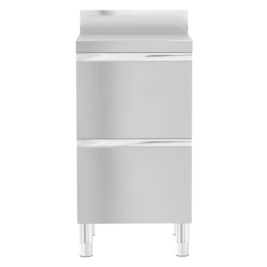 vidaXL Εμπορικά Ντουλάπια Κουζίνας 3 τεμ. από Ανοξείδωτο Ατσάλι