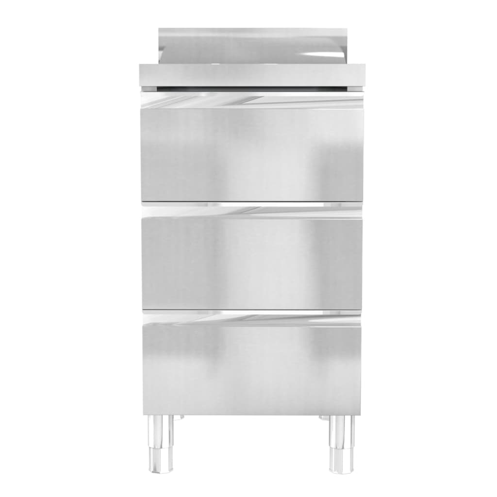 vidaXL Εμπορικά Ντουλάπια Κουζίνας 3 τεμ. από Ανοξείδωτο Ατσάλι